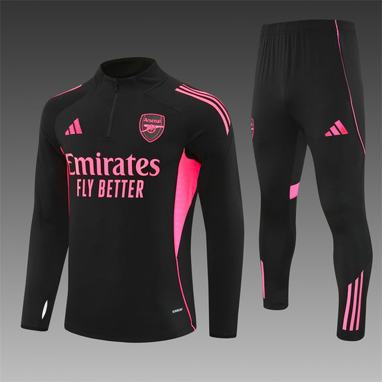 Tuta Allenamento Arsenal 2025/26 – Edizione Black & Pink by Adidas
